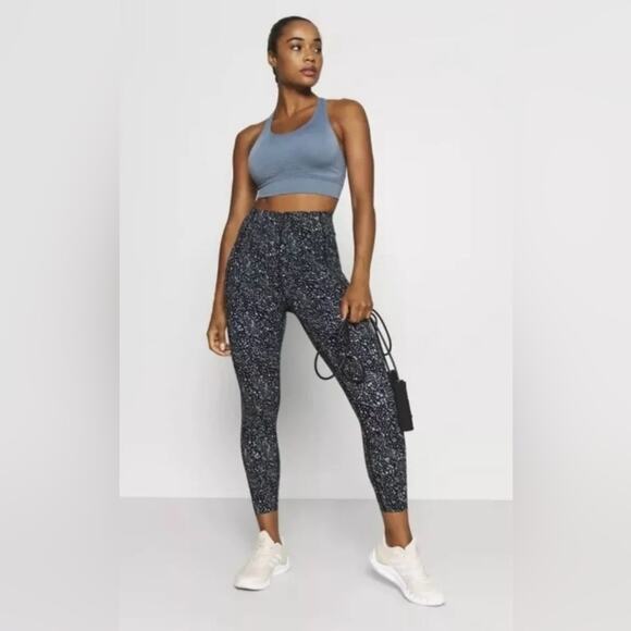 Sweaty Betty Power Leggings Blue Celestial Dot Full Length Athleisure Workout S - Picture 1 of 12